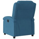 vidaXL Fauteuil inclinable bleu velours