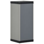 vidaXL Armoire de rangement de jardin 1 étagère Gris/noir 35x40x85 cm