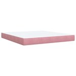vidaXL Sommier à lattes de lit avec matelas Rose 180x200 cm Velours