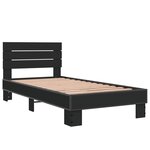vidaXL Cadre de lit sans matelas noir 90x190 cm