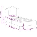vidaXL Cadre de lit pour tout-petit avec tête de lit Rose 70 x 140 cm