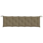 vidaXL Coussins de banc de jardin lot de 2 taupe mélangé tissu