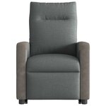 vidaXL Fauteuil inclinable Gris foncé Tissu