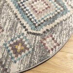 vidaXL Tapis ARBIZU intérieur extérieur design vintage Ø 120 cm