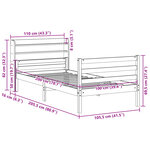 vidaXL Cadre de lit avec tête de lit sans matelas 100x200 cm
