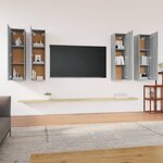 vidaXL Meubles TV 4 Pièces Sonoma gris 30 5x30x110 cm Bois d'ingénierie