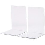 Lot de 2 Serre-livres en Acrylique 10 x 10 x 13 cm Transparent MAUL