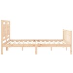 vidaXL Cadre de lit avec tête de lit 160x200 cm bois massif