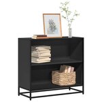 vidaXL Bibliothèque noir 80 5x35x76 cm bois d'ingénierie