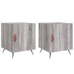 vidaXL Tables de chevet 2 Pièces sonoma gris 40x40x50cm bois d'ingénierie