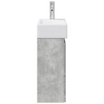 vidaXL Meuble de salle de bain avec robinet Gris béton