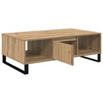 vidaXL Table basse Chêne artisanal 104 x 60 x 35 cm Bois d'ingénierie
