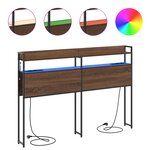 vidaXL Tête de lit de rangement Chêne marron 120 cm Bois d'ingénierie