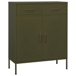 vidaXL Armoire de rangement Vert olive 80x35x101 5 cm Acier
