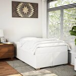 vidaXL Cadre de lit sans matelas blanc 120x190 cm similicuir