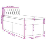 vidaXL Sommier à lattes de lit avec matelas Noir 100x200 cm Tissu