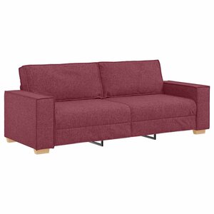 vidaXL Canapé 3 places Rouge vin 180 cm Tissu
