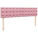 vidaXL Cadre de lit ottoman avec matelas rose 200x200 cm velours