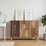 vidaXL Buffet Bois ancien 89 x 34 5 x 60 cm Bois d'ingénierie