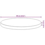 vidaXL Dessus de table rond Ø60x4 cm bois massif d'acacia