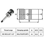 vidaXL Mandrin de taraudage B16 et tige MT2 de filetage interne M2-M13