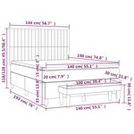 vidaXL Sommier à lattes de lit avec matelas Bleu 140x190 cm Tissu