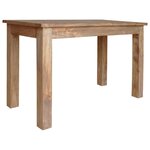 vidaXL Table à manger bois d'acajou massif 120x60x77 cm