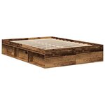vidaXL Cadre de lit sans matelas chêne fumé 150x200 cm