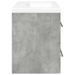 vidaXL Ensemble de meubles de salle de bain 2 Pièces gris béton