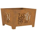 vidaXL Braise Marron 60 x 60 x 40 cm Acier résistant aux intempéries