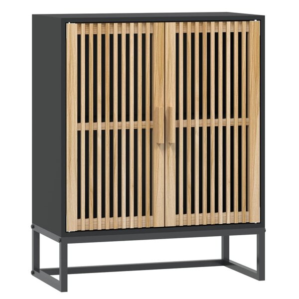 vidaXL Buffet noir 60x30x75 cm bois d'ingénierie