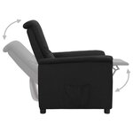 vidaXL Fauteuil inclinable Noir Tissu