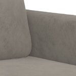 vidaXL Canapé à 2 places Gris clair 120 cm Velours