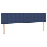 vidaXL Sommier à lattes de lit avec matelas Bleu 200x200 cm Tissu