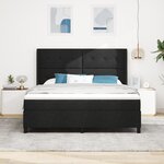 vidaXL Lit avec sommier et matelas & LED Noir 180x200 cm Tissu