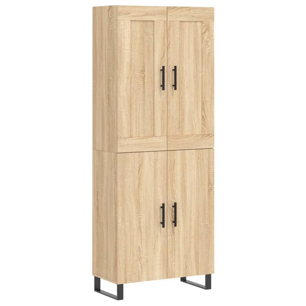 vidaXL Buffet haut Chêne sonoma 69 5x34x180 cm Bois d'ingénierie