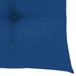 vidaXL Chaises de jardin avec coussins bleu lot de 2 Bois teck massif