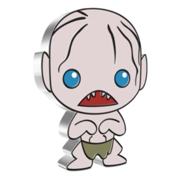 GOLLUM - The Lord Of The Rings Series Chibi 1 Once Argent Monnaie 2 Dollars Niue 2021