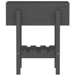 vidaXL Jardinière gris 62x30x69 cm bois massif de pin