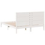 vidaXL Cadre de lit extra long sans matelas 140x220 cm bois massif