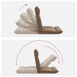 vidaXL Fauteuil de sol ajustable Cappuccino Simili cuir