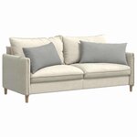 vidaXL Coussins de canapé 2 Pièces Gris clair 80 x 40 cm tissu