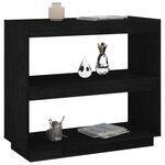 vidaXL Bibliothèque Noir 80x35x71 cm Bois de pin massif