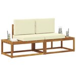 vidaXL Canapé d'extérieur en bout 2 Pièce Naturel et Crème