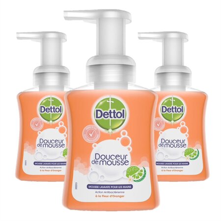 Pack Mousse lavante pour les Mains - Parfum Fleur d'Oranger - Savon avec Action Nettoy... DETTOL