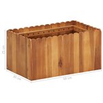 vidaXL Lit surélevé de jardin 50x30x25 cm Bois massif d'acacia