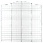 vidaXL Paniers à gabions arqués 4 Pièces 200x30x180/200 cm Fer galvanisé