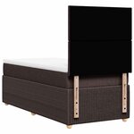vidaXL Sommier à lattes de lit avec matelas Marron foncé 80x200 cm