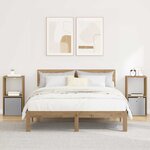 vidaXL Table de chevet 2 Pièces Chêne artisanal 35 x 32 x 68 5 cm