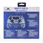 Manette Sans Fil Bluetooth Camouflage clair pour PS4 Avec Prise Jack pour casque et boutons lumineux
